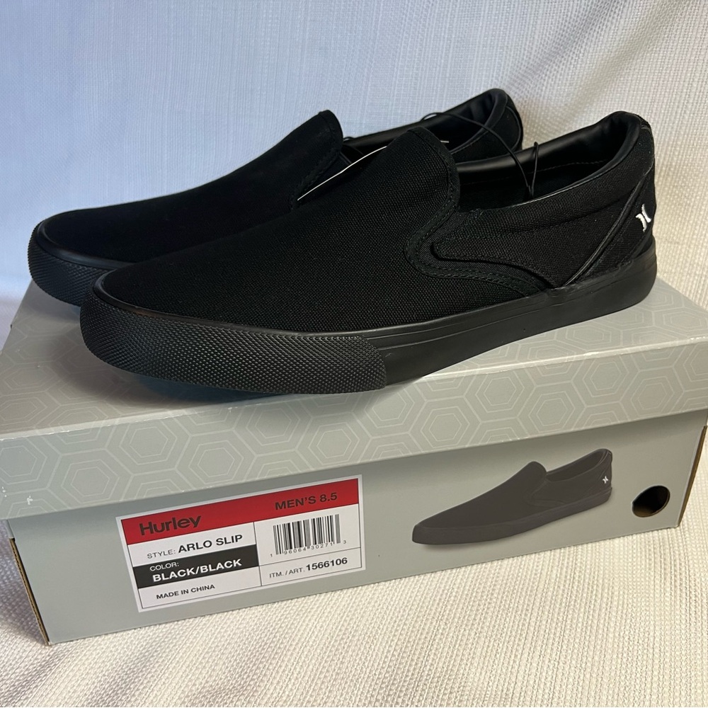 Hurley Arlo Black Slip-On Loafers - Men’s 8.5